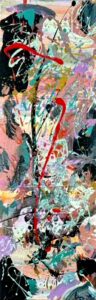 Tony Evans Art Work. #2 Slim Man. 2025. Metal 12 x 30. For Sale. $500
