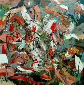 Tony Evans Art Work. #9 Out to Pasture. 2025. Metal. 48 x 48. For Sale. $2300