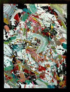 Tony Evans Art Work. #19 Into the Void. 2025. Framed Canvas. 20 x 25. $600
