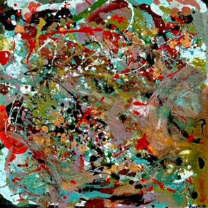 Tony Evans Art Work. #21 Blow My Mind 2025. Canvas. 20 x 25. For Sale. $800