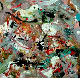 Tony Evans art work. #99 Feed Me. 2025. Metal. 24 x 24.