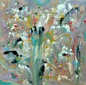 Tony Evans art work. Passion. 2025. Metal. 36 x 36.