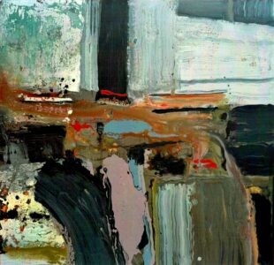Tony Evans art work. #102 The Marti. 2025. Metal. 48 x 48.