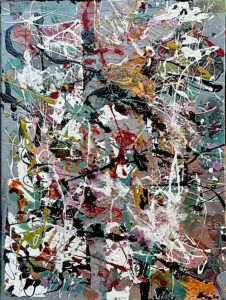 Tony Evans Art. #101 Mole's Dance. 2025. Canvas. 24 x 30. Sold.